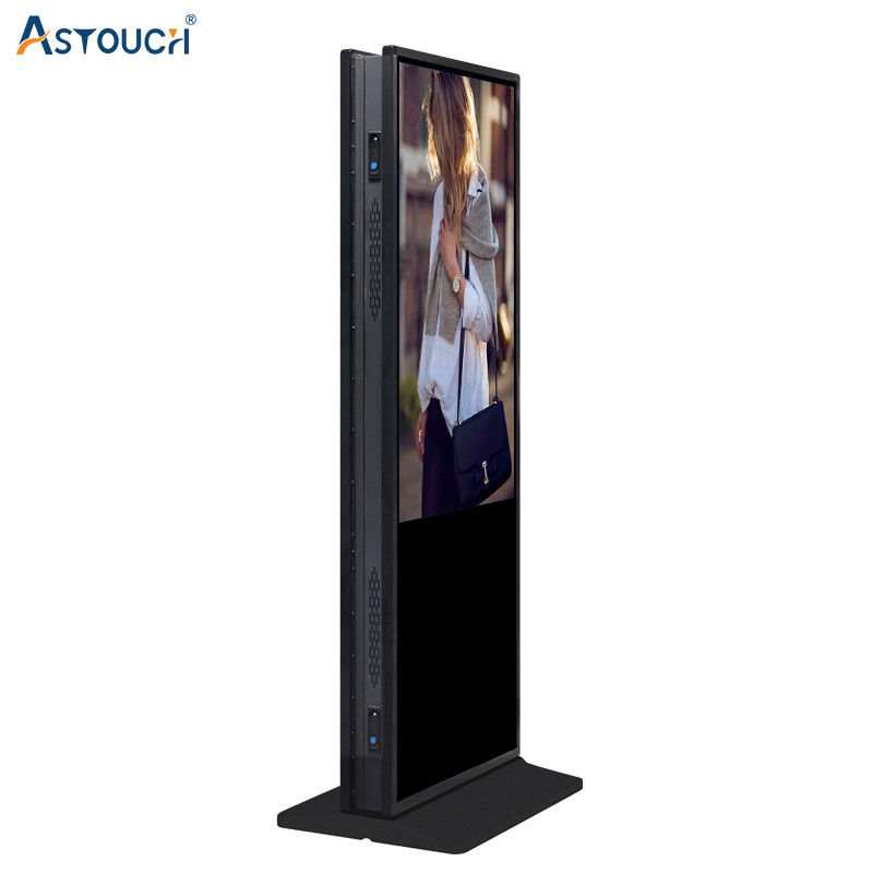 Indoor Freestanding Digital Signage 350nits Double Sided LCD Display 75 Inch